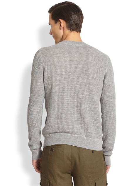 michael kors mens gray sweater|Michael Kors crewneck sweaters.